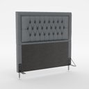 Ver imagem 2 de Kit Cabeceira Decorativa Para Cama Box Antares e Calçadeira Sagitarius 140 Para Cama de Casal Sued C
