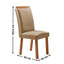 Ver imagem 3 de Mesa de Jantar Liz 180cm Tampo MDF Laminado Canto Copo com 6 Cadeiras Lorena
