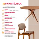 Ver imagem 6 de Sala de Jantar Mesa Ballare 135cm Tampo Laminado Redondo com 4 Cadeiras Malta
