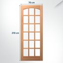Ver imagem 2 de Folha de Porta Maciça em Eucalipto Acabamento Natural 210x70cm PM13 Formosa Cruzeiro Portas