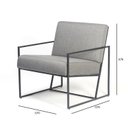 Ver imagem 7 de Poltrona Industrial Sala Estar - Linho Cinza - Poltrona Flow