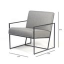 Ver imagem 7 de Poltrona Industrial Sala Estar - Linho Cinza - Poltrona Flow