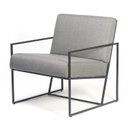 Ver imagem 2 de Poltrona Industrial Sala Estar - Linho Cinza - Poltrona Flow