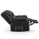Ver imagem 2 de Poltrona do Papai Reclinável Melim Power Touch Massagem Pu Preto Brilho Fh1 - D'Rossi