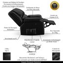 Ver mais imagens de Poltrona do Papai Reclinável Melim Power Touch Massagem Pu Preto Brilho Fh1 - D'Rossi