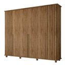 Ver imagem 1 de Guarda Roupa Ripado Casal 6 Portas 240cm França RV Móveis Cinamomo