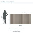 Ver imagem 3 de Painel Ripado Smart 240x120 cm (sem Furo) Incolar Grigio