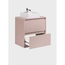 Ver mais imagens de Gabinete para Banheiro com Cuba 60cm MDF Rosa Dubai - On Móveis