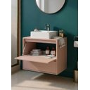 Ver imagem 2 de Gabinete para Banheiro com Cuba 60cm MDF Rosa Dubai - On Móveis