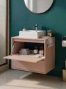 Ver imagem 2 de Gabinete para Banheiro com Cuba 60cm MDF Rosa Dubai - On Móveis