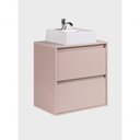 Ver imagem 6 de Gabinete para Banheiro com Cuba 60cm MDF Rosa Dubai - On Móveis