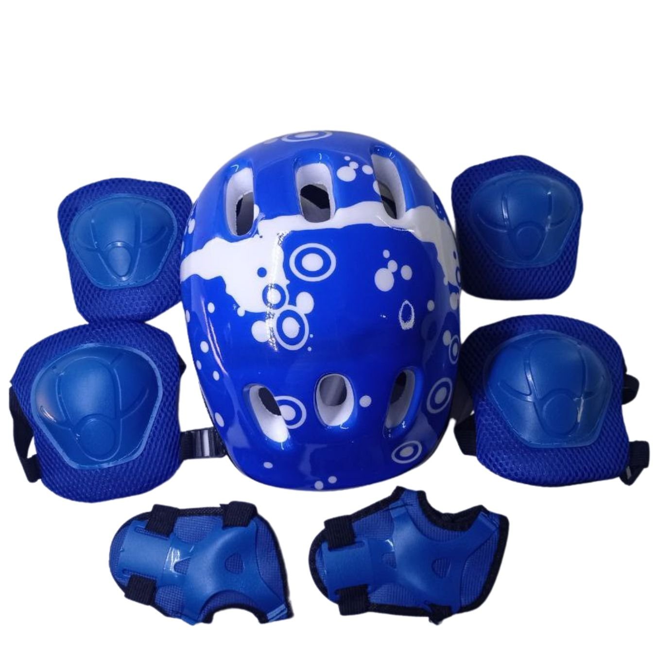 Kit Proteção Infantil Capacete Joelheira Cotoveleira Azul | MadeiraMadeira