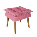 Ver imagem 1 de Puff Puf Banqueta Opala para Quarto Sala Recepção Suede Rose - Ninho Decor
