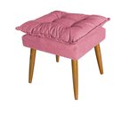 Ver imagem 2 de Puff Puf Banqueta Opala para Quarto Sala Recepção Suede Rose - Ninho Decor