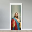 Ver imagem 1 de Adesivo de Porta - Jesus Cristo