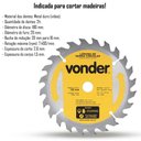 Ver imagem 2 de Lâmina de Serra Circular Vídea 180x20mm 24 Dentes Vonder