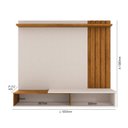 Ver imagem 3 de Home Suspenso para TV Vegas 65" 160cm MDP Pérola Metalizado Canela Möbler