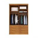 Ver imagem 4 de Guarda Roupa Solteiro 2 Portas 6 Gavetas Chicago-cinamomo Tcil Móveis