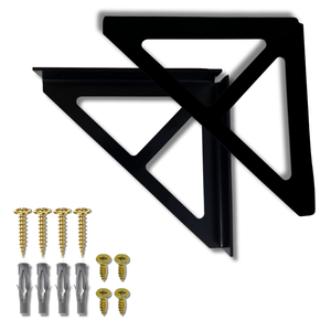 2 Suportes de Prateleira Mão Francesa Formato Triangular Decorativo Aço Carbono