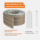 Ver imagem 5 de Painel Ripado Laminado de Eva Autocolante Flexível 5 Metros Carvalho