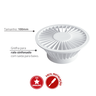 10 Uni Grelha do Ralo Sifonado Redondo Saída para Baixo Tam. 100mm Cor Branco Durín - 2