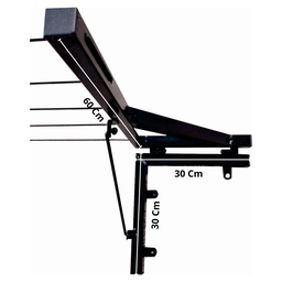 Varal Retrátil de Parede – 5 Cordas, Compacto e Resistente, Cor Preta - 3