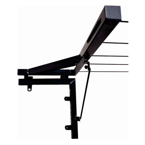 Varal Retrátil de Parede – 5 Cordas, Compacto e Resistente, Cor Preta