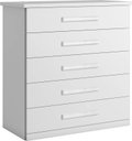 Ver imagem 1 de Cômoda para Quarto 5 Gavetas Corrediças Telescópicas - Toronto-branco - Bianchi Móveis