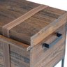 Baú Decorativo para Sala de Estar Quarto Teneci Grafite Madeira Maciça Rustic Brown Gran Belo - 14
