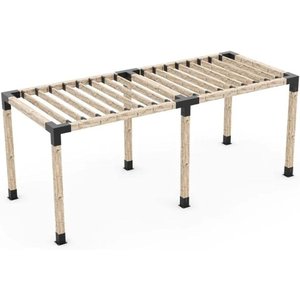 Pérgola Popsteel Club Dupla Fixa Teto Ripado Robust