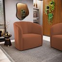 Ver mais imagens de Poltrona Decorativa Living Abby Veludo Terracota - Desk Design
