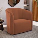 Ver imagem 2 de Poltrona Decorativa Living Abby Veludo Terracota - Desk Design