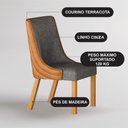Ver imagem 5 de Conjunto Sala de Jantar Mesa Orgânica 200cm 6 Cadeiras Belle sem Tampo Vidro Cinamomo/Off White/Sint