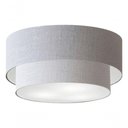 Ver imagem 3 de Plafon Duplo Cilíndrico Vivare Md-3062 Cúpula em Tecido 45x40cm - Bivolt Rustico-cinza 127/220v