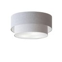 Ver imagem 1 de Plafon Duplo Cilíndrico Vivare Md-3062 Cúpula em Tecido 45x40cm - Bivolt Rustico-cinza 127/220v