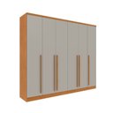 Ver imagem 4 de Conjunto Guarda Roupa Casal 6 Portas 8 Gavetas Puxador MDF Portugal e Cama Casal Monaco Bege/Cinamomo/Off White