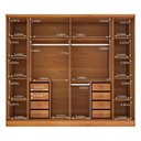 Ver imagem 6 de Conjunto Guarda Roupa Casal 6 Portas 8 Gavetas Puxador MDF Portugal e Cama Casal Monaco Bege/Cinamomo/Off White