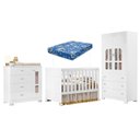 Ver imagem 1 de Quarto de Bebê New Katatau Branco Acetinado com Colchão Ortobom– Reller