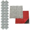 Ver imagem 6 de Pastilha De Vidro Autocolante Kit 20 Uni Parede Facil Aplicacao Banheiro Cozinha Decorativa Moderna 
