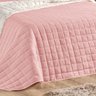 Cobre Leito Pele de Caneiro Casal Padrão Dupla Face Rosê + Jogo de Cama Palha - 6 Peças - 3