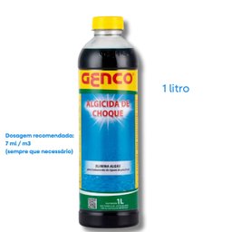 Algicida de Choque 1 Litro Genco Removedor Algas Piscina - 4