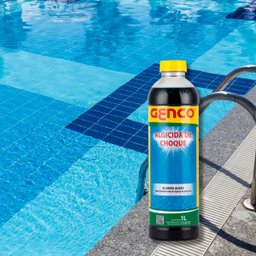Algicida de Choque 1 Litro Genco Removedor Algas Piscina - 3