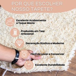 Passadeira Boho Algodão Cru 2,00x0,50 Tapete Artesanal Lavável Dupla Face Decoração Quarto Cozinha - 4