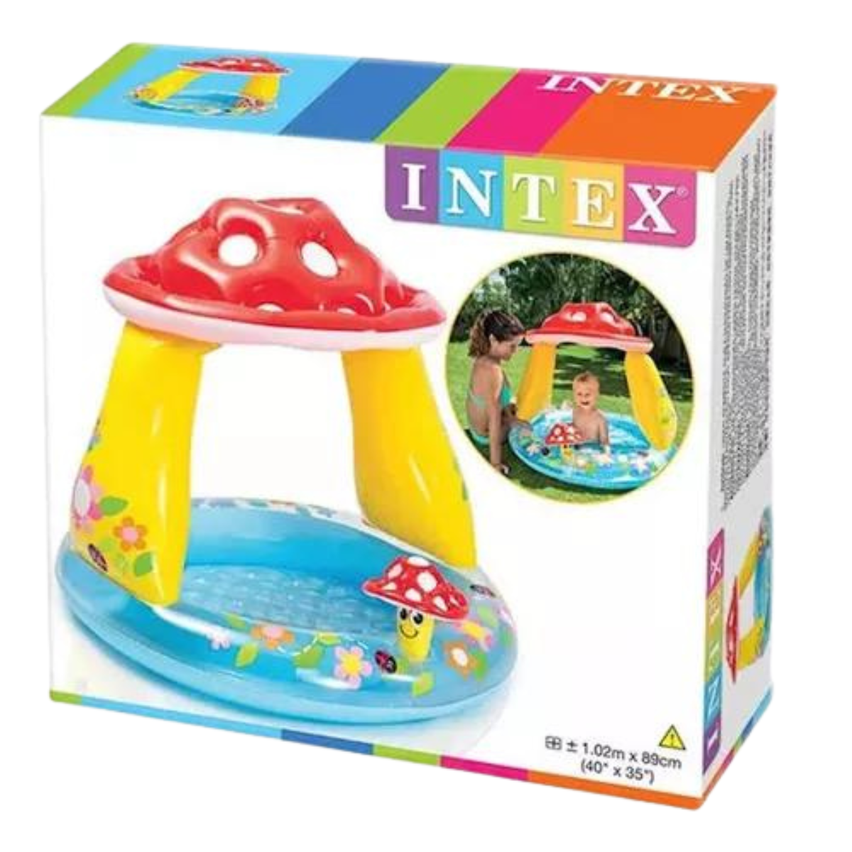 Piscina Infantil Cogumelo 45l Cobertura Uv + Bomba Elétrica Voltagem:110v - 7