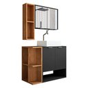 Ver imagem 1 de Conjunto de Banheiro com Gabinete 2 Portas, Cuba com Valvula, Torneira e 1 Espelheira Star