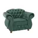 Ver imagem 1 de Poltrona Chesterfield Merlo Suede Verde / Decoracao , Sala estar, tv, recepção, barbearia