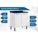 Ver imagem 3 de Módulo Cozinha Bertolini Evidence Balcão 7120 2 Portas c/Tampo Branco