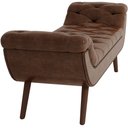 Ver imagem 5 de Puff Recamier Decorativo com Tachas 195 cm Santorini P05 Corino Marrom - Lyam Decor
