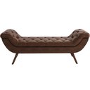 Ver imagem 4 de Puff Recamier Decorativo com Tachas 195 cm Santorini P05 Corino Marrom - Lyam Decor