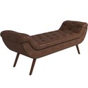 Ver imagem 1 de Puff Recamier Decorativo com Tachas 195 cm Santorini P05 Corino Marrom - Lyam Decor